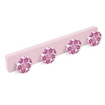hanger abs pink colour knobs pink flowers baby children furniture hook tienda precio venta online 9055rs